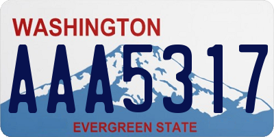 WA license plate AAA5317