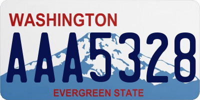 WA license plate AAA5328