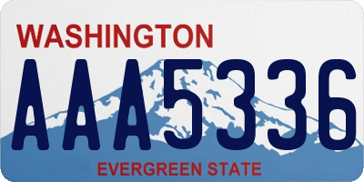 WA license plate AAA5336