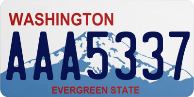 WA license plate AAA5337