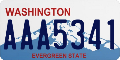 WA license plate AAA5341