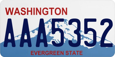 WA license plate AAA5352