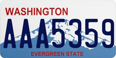 WA license plate AAA5359