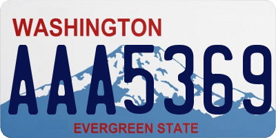 WA license plate AAA5369