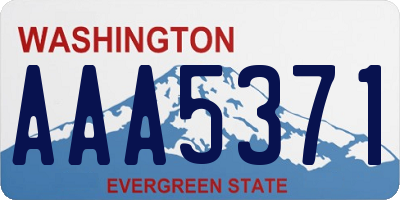 WA license plate AAA5371