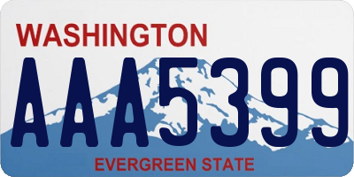 WA license plate AAA5399