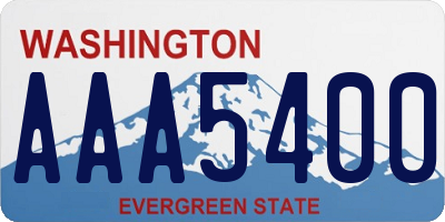 WA license plate AAA5400