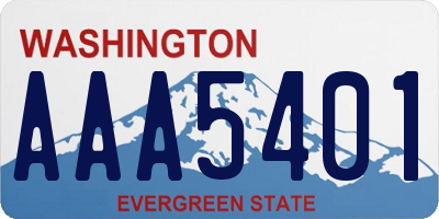 WA license plate AAA5401