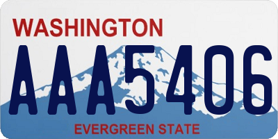 WA license plate AAA5406