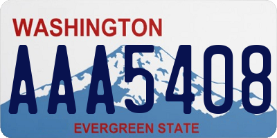 WA license plate AAA5408