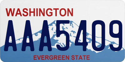 WA license plate AAA5409