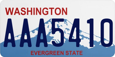 WA license plate AAA5410