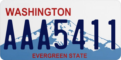 WA license plate AAA5411