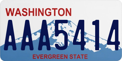 WA license plate AAA5414