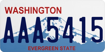 WA license plate AAA5415