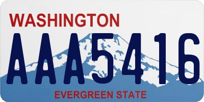 WA license plate AAA5416