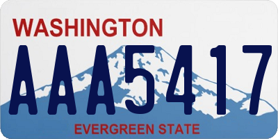 WA license plate AAA5417