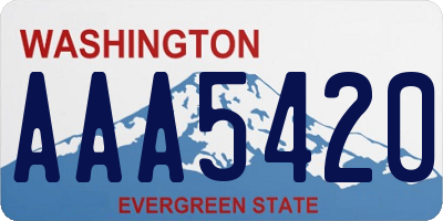 WA license plate AAA5420