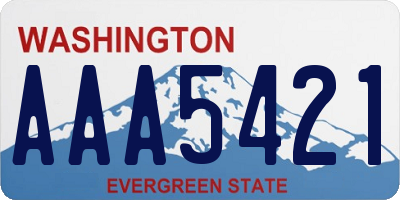 WA license plate AAA5421