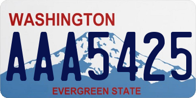 WA license plate AAA5425