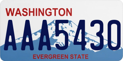 WA license plate AAA5430