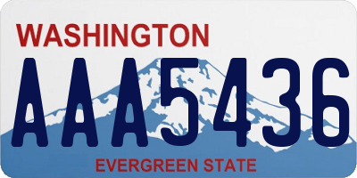 WA license plate AAA5436
