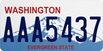 WA license plate AAA5437