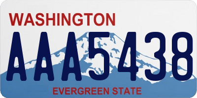 WA license plate AAA5438