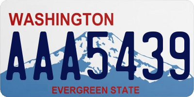 WA license plate AAA5439