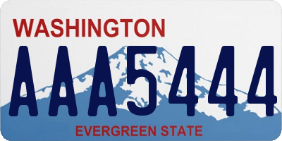 WA license plate AAA5444