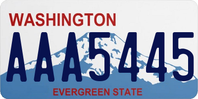 WA license plate AAA5445