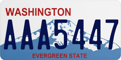 WA license plate AAA5447