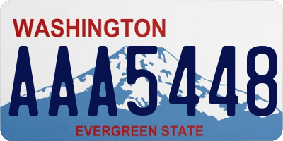 WA license plate AAA5448