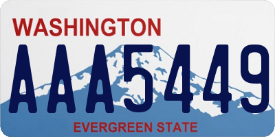 WA license plate AAA5449