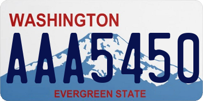 WA license plate AAA5450