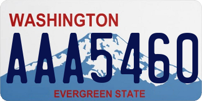 WA license plate AAA5460
