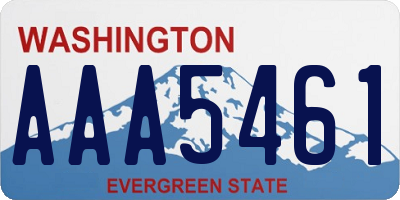 WA license plate AAA5461