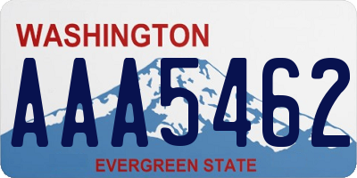 WA license plate AAA5462