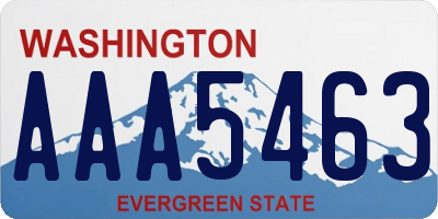 WA license plate AAA5463