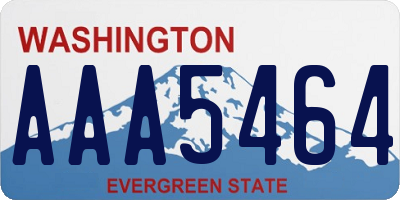 WA license plate AAA5464