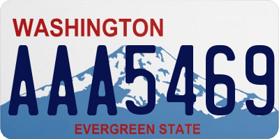 WA license plate AAA5469