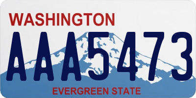WA license plate AAA5473