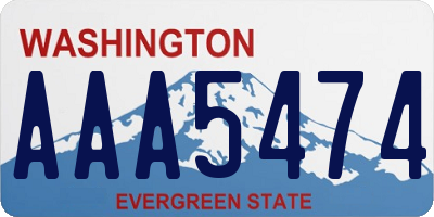 WA license plate AAA5474