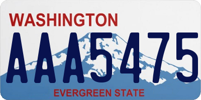 WA license plate AAA5475