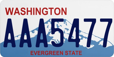WA license plate AAA5477