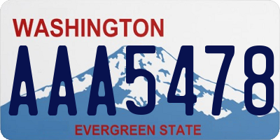 WA license plate AAA5478