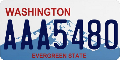 WA license plate AAA5480