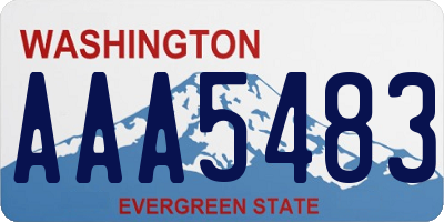 WA license plate AAA5483
