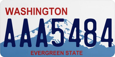 WA license plate AAA5484