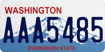 WA license plate AAA5485